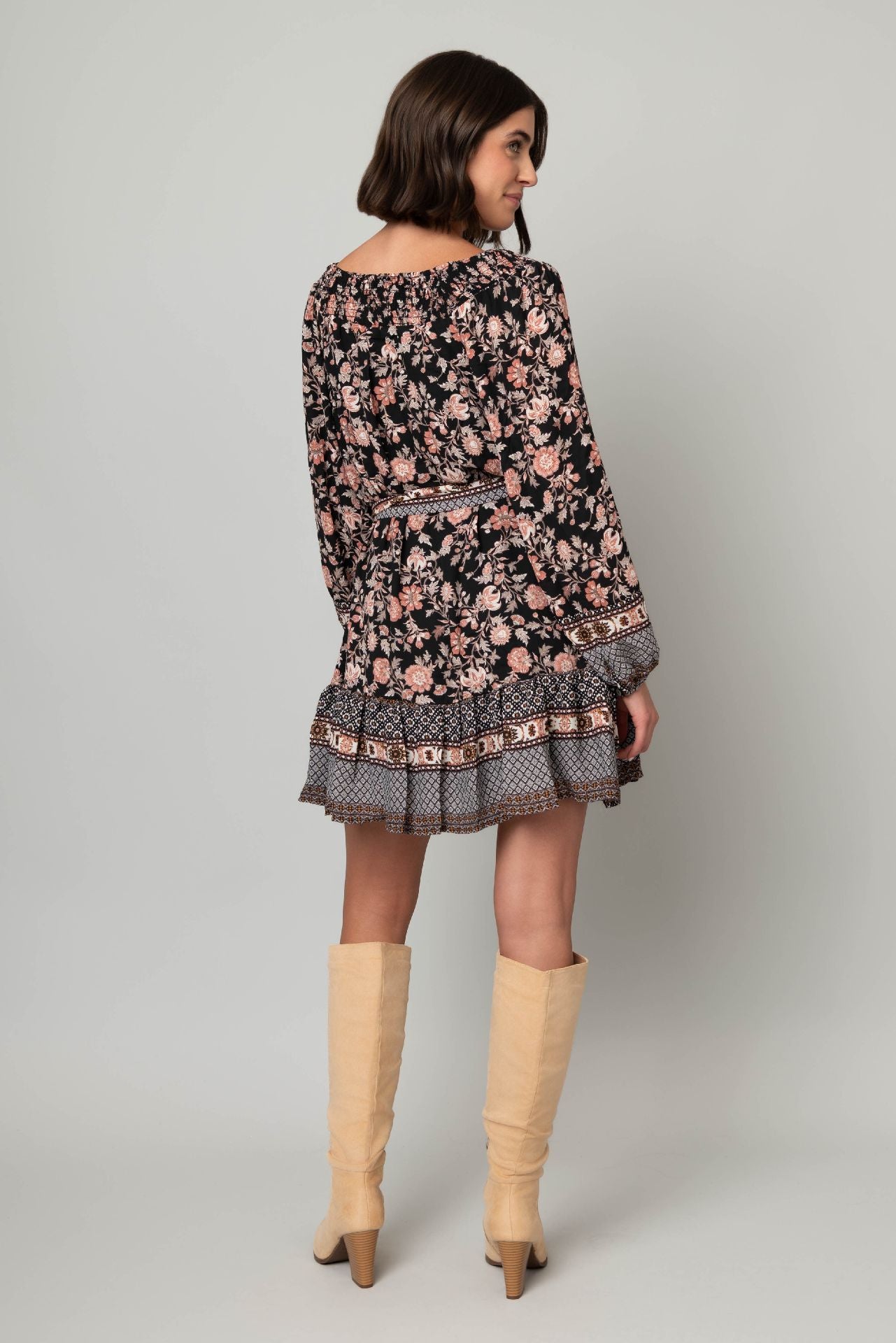 Pine Apparel Floral Georgette Dress