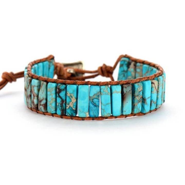 Free Spirit Turquoise Jasper Stone Bracelet