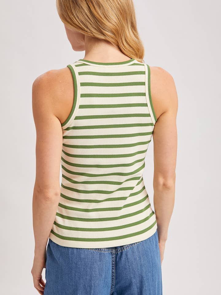 Blu Ivy Striped Ribbed Tank