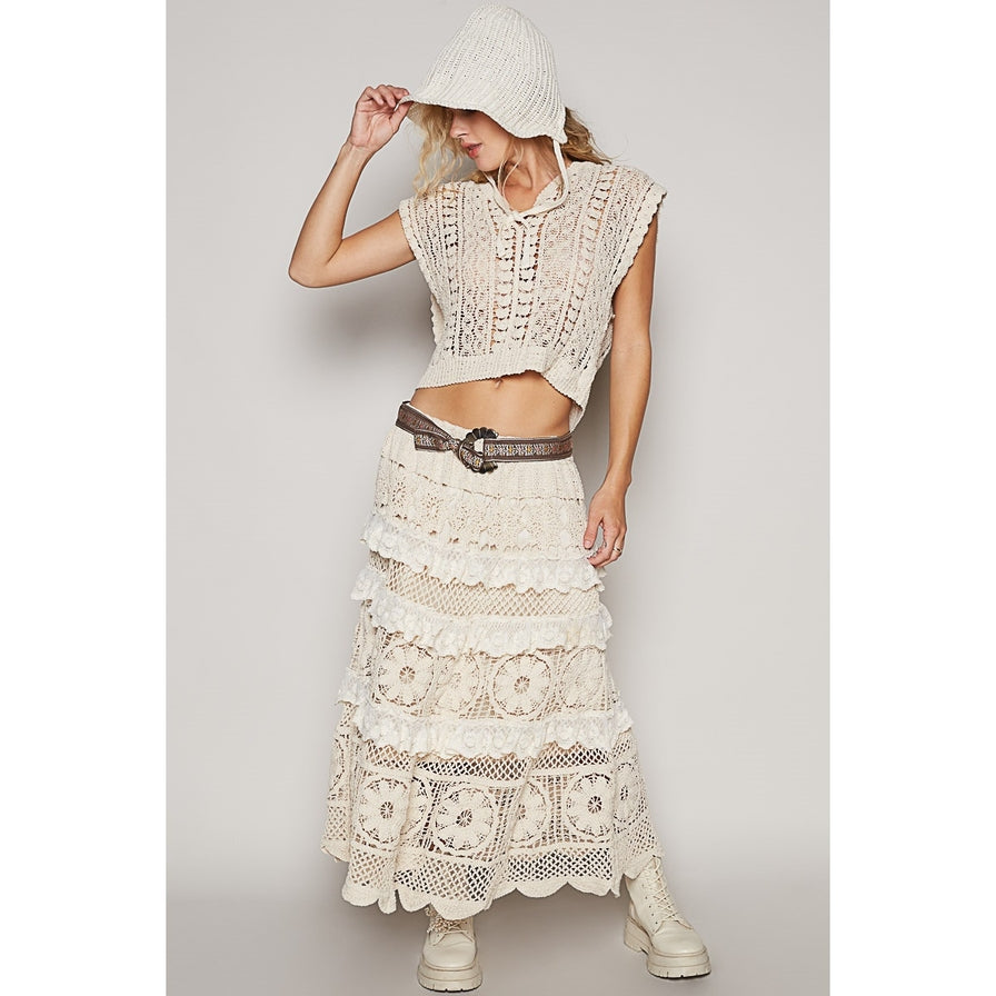 POL Sleeveless Crochet Top