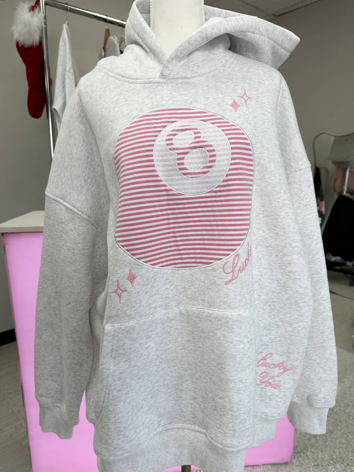 Sunkissed Coconut Lucky You Embroidered Hoodie