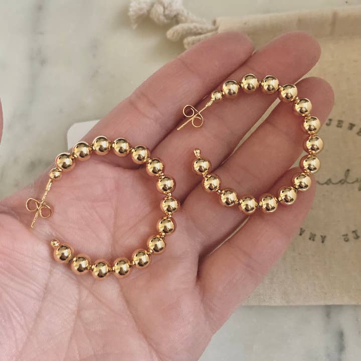 Beaded Hoop Earrings