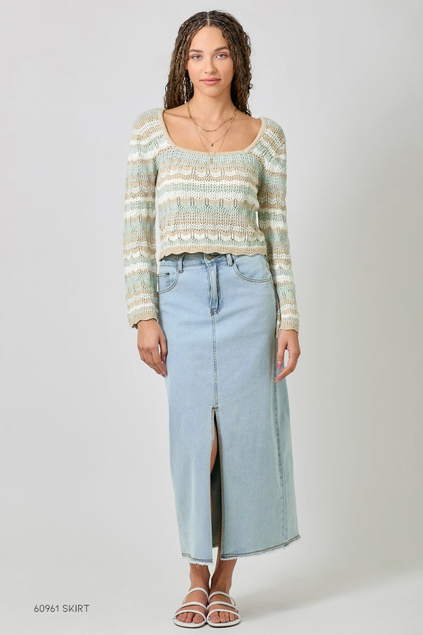Mystree Eyelet Knit Top