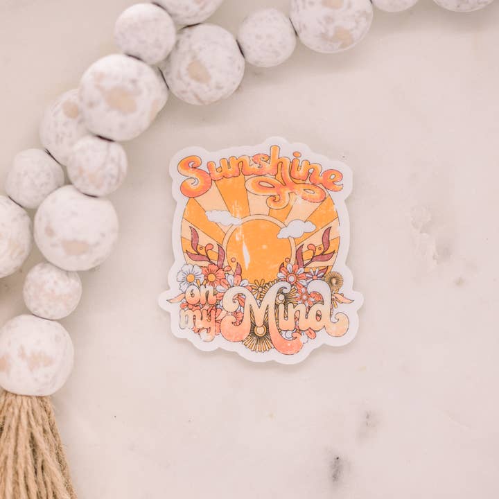 Sunshine On My Mind Vinyl Sticker