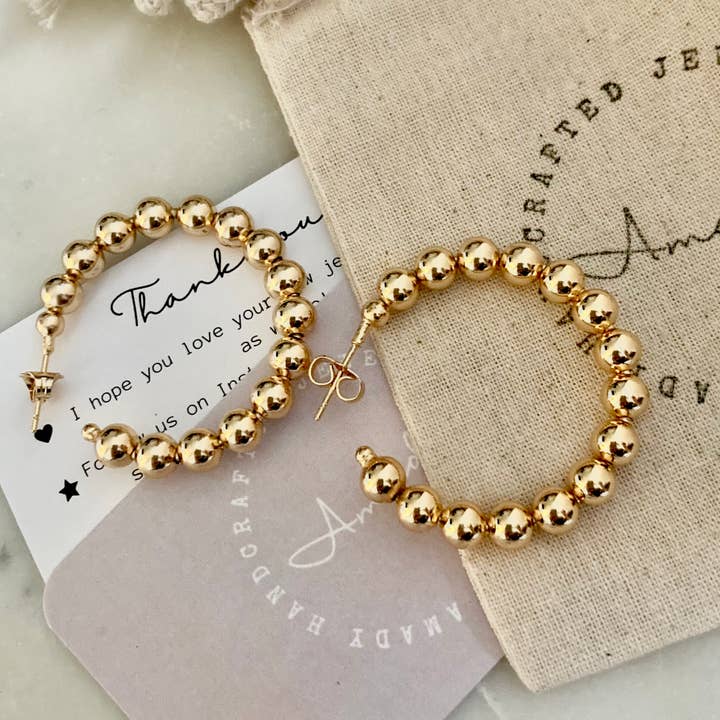 Beaded Hoop Earrings