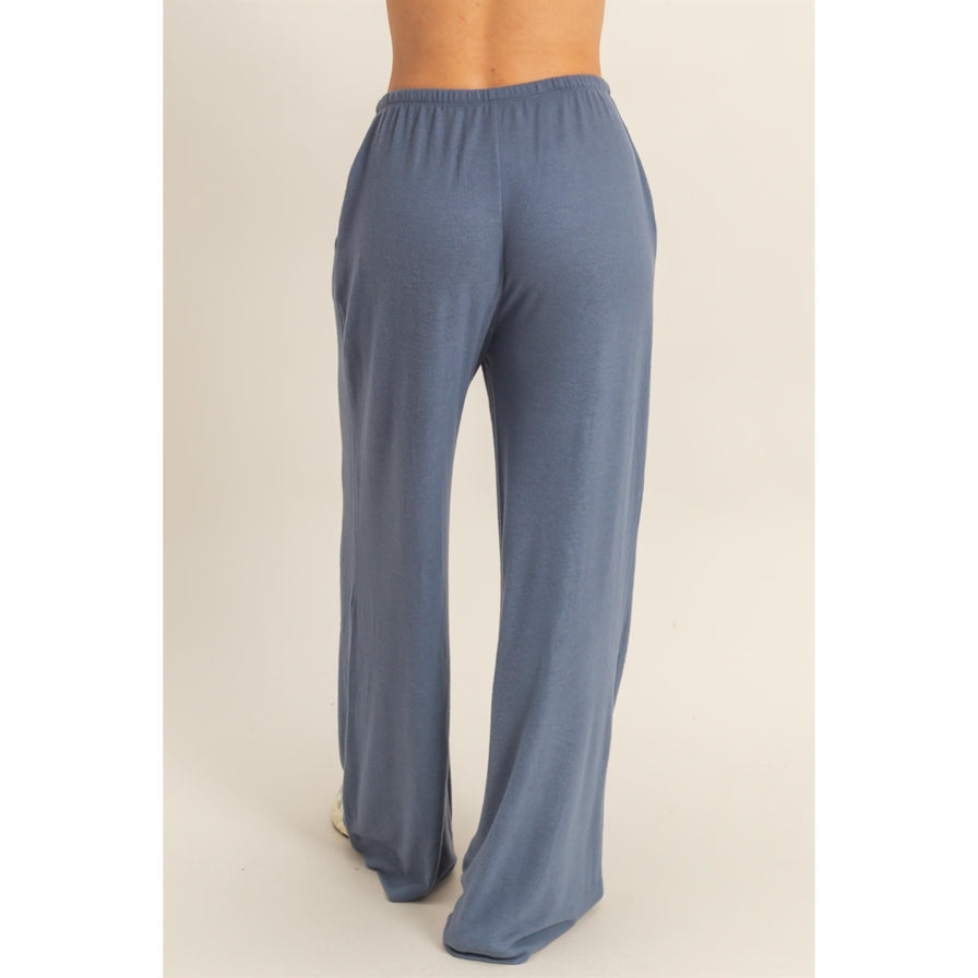 HYFVE Brushed Fabric Wide Leg Pants