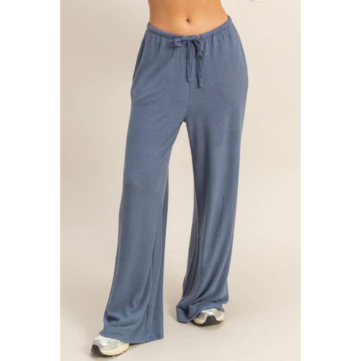 HYFVE Brushed Fabric Wide Leg Pants