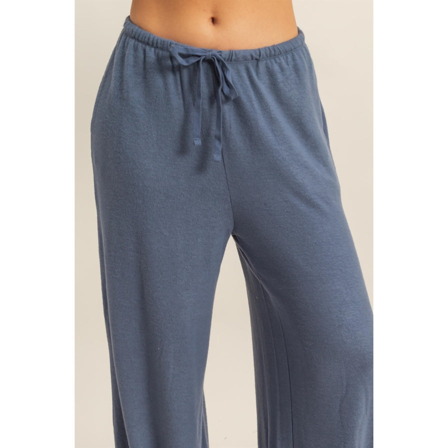 HYFVE Brushed Fabric Wide Leg Pants