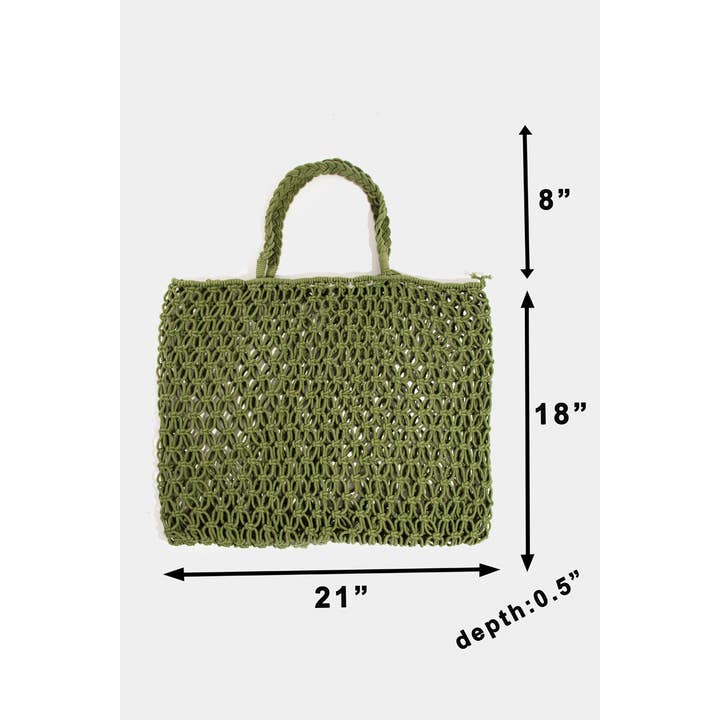 Braided Square Tote Bag