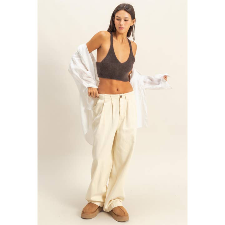 HYFVE Mid Rise Wide Leg Pants