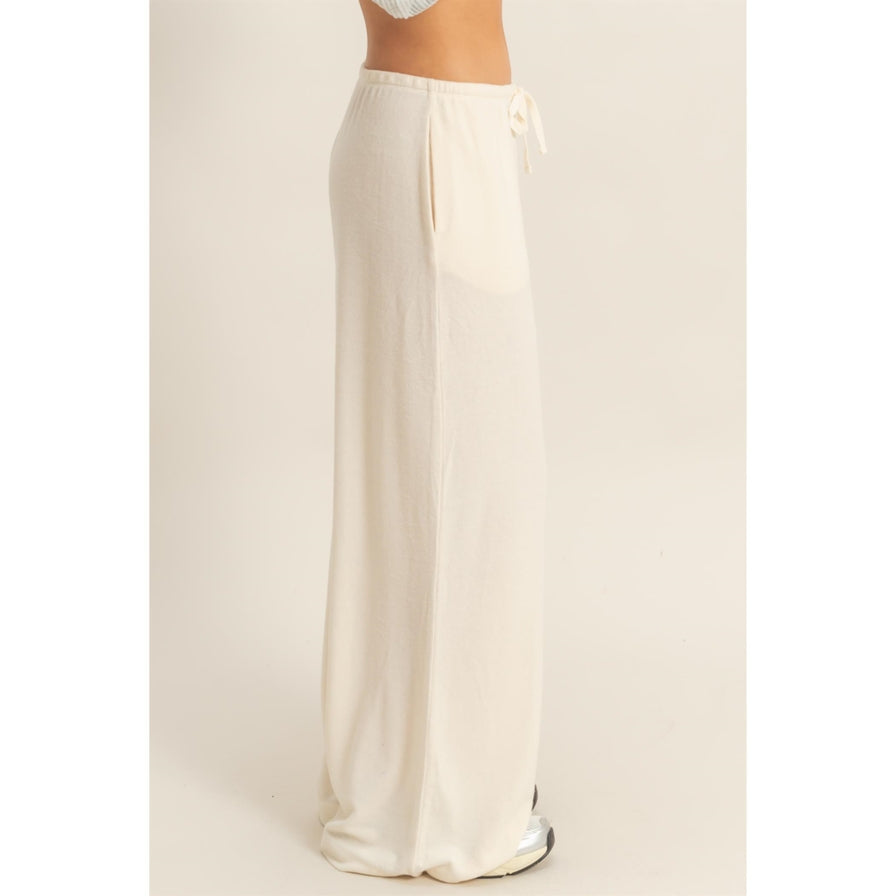 HYFVE Brushed Fabric Wide Leg Pants
