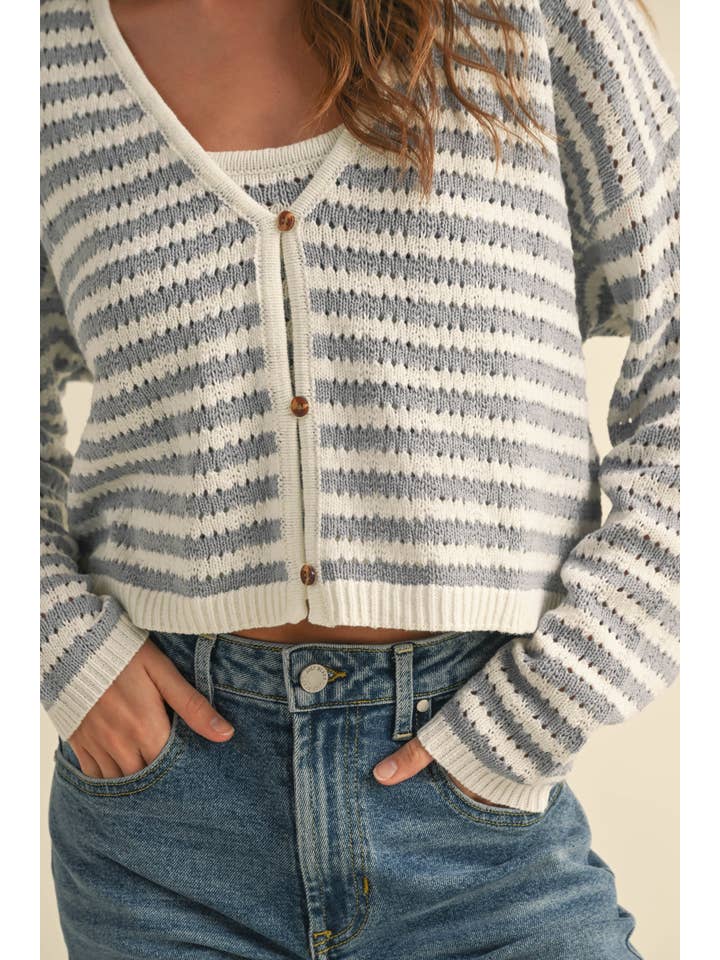 Miou Muse Crochet Knitted Cardigan