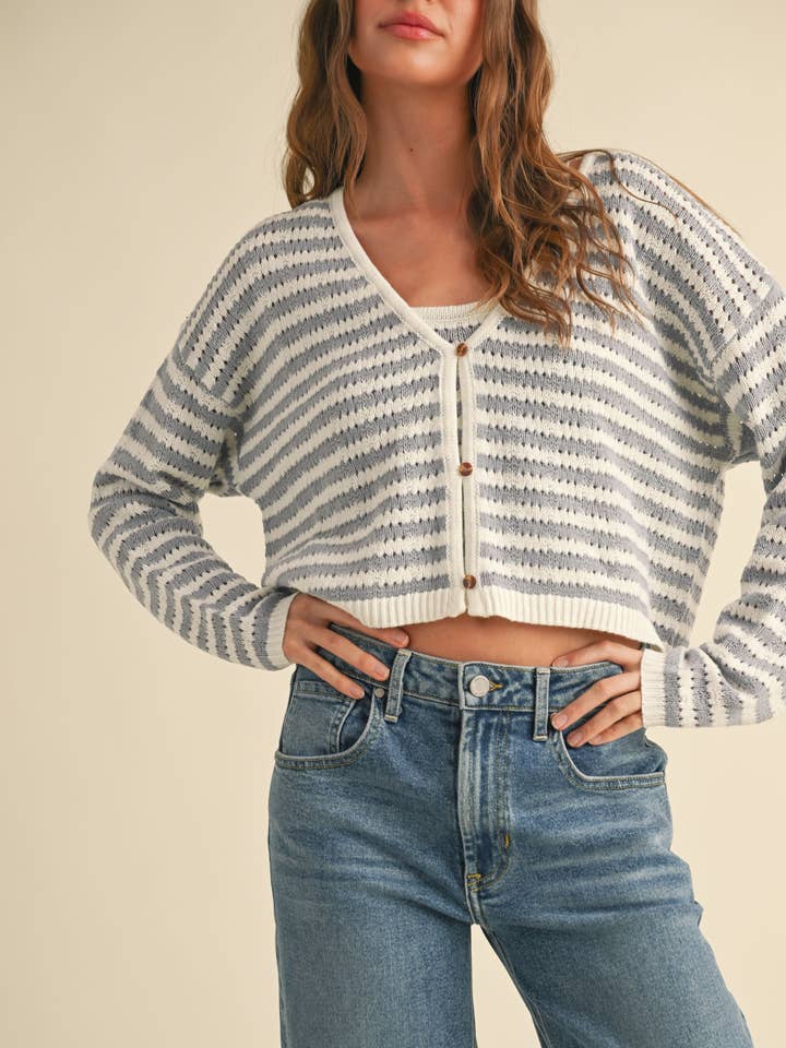 Miou Muse Crochet Knitted Cardigan