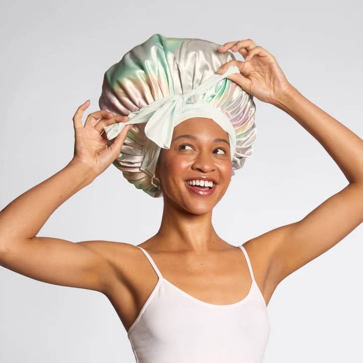 Kitsch Adjustable Oversized Satin Bonnet