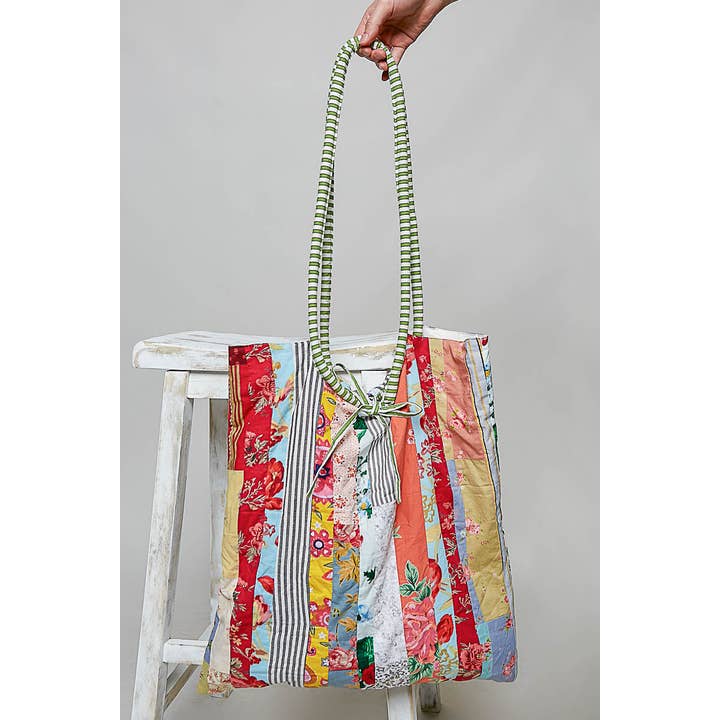 POL Boho Quilted Patchwork Shoulder Bag