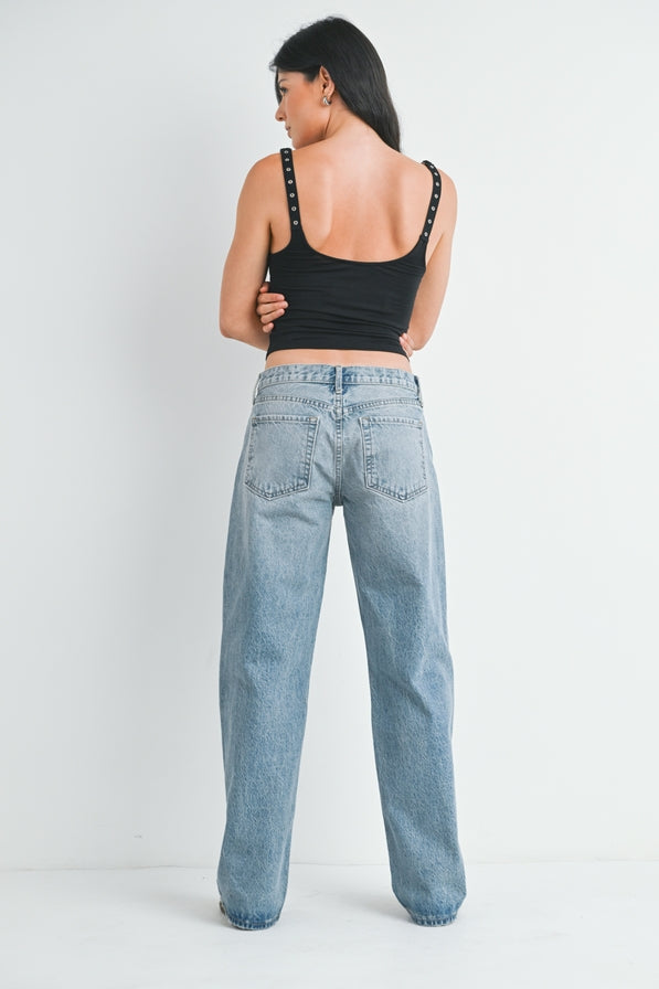 Just Black Denim Low Rise Baggy Jeans