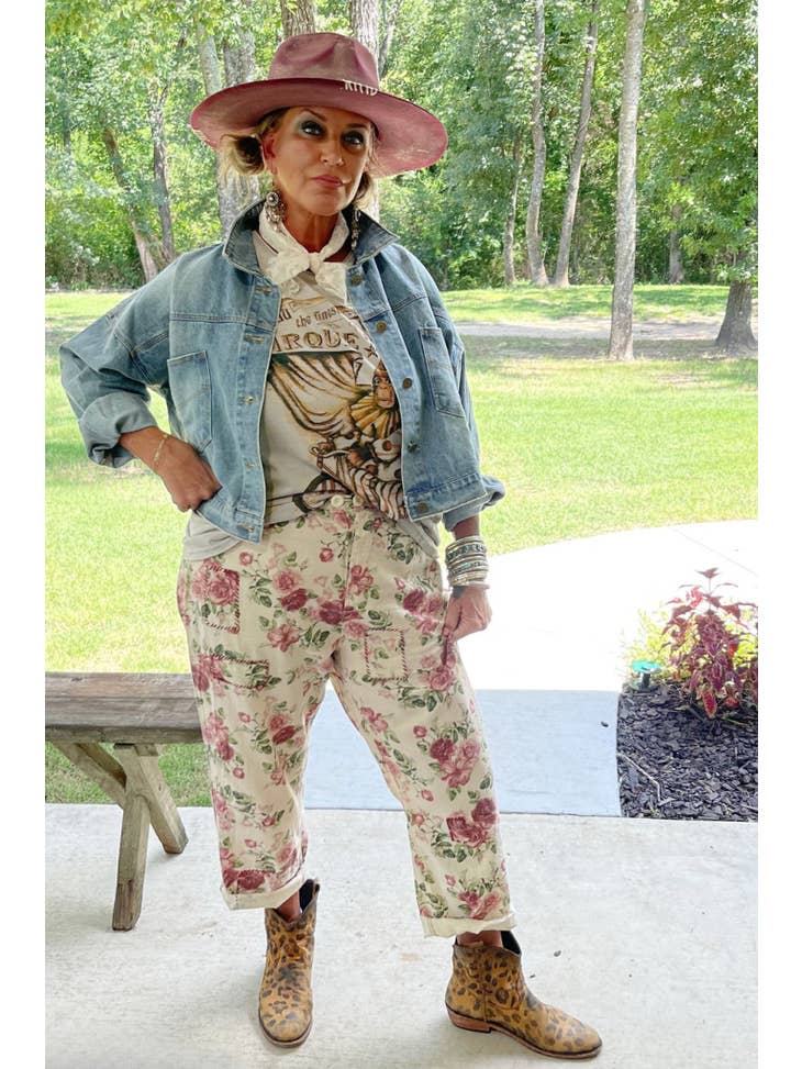 Jaded Gypsy Traveler Pants - Vintage Rose