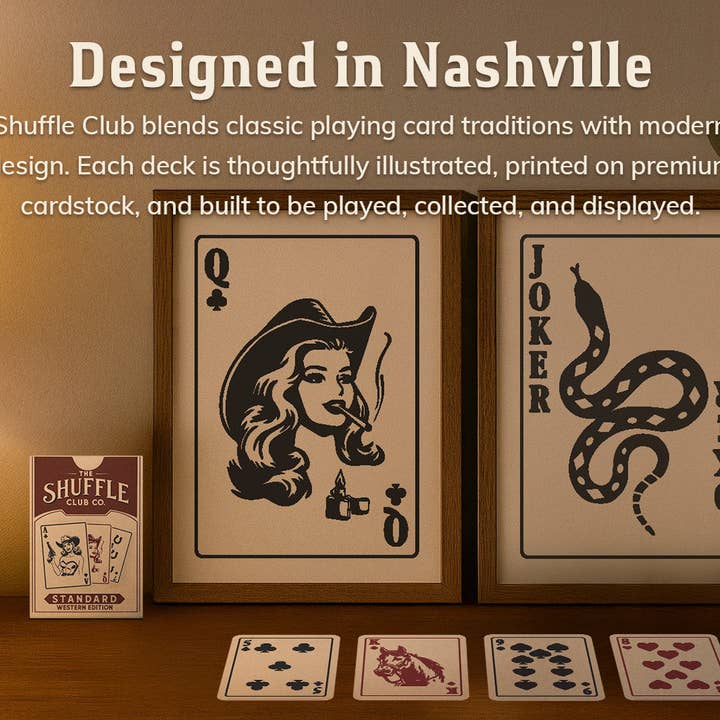 Vintage Cowboy Playing Cards