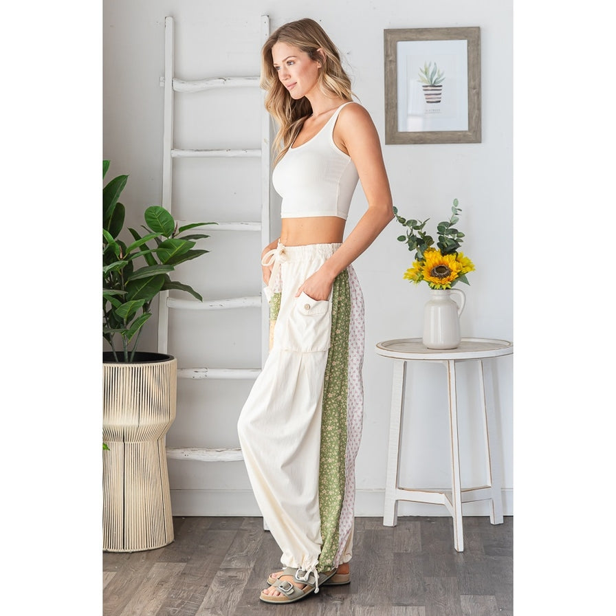 Oli & Hali Mixed Print Wide Leg Pants