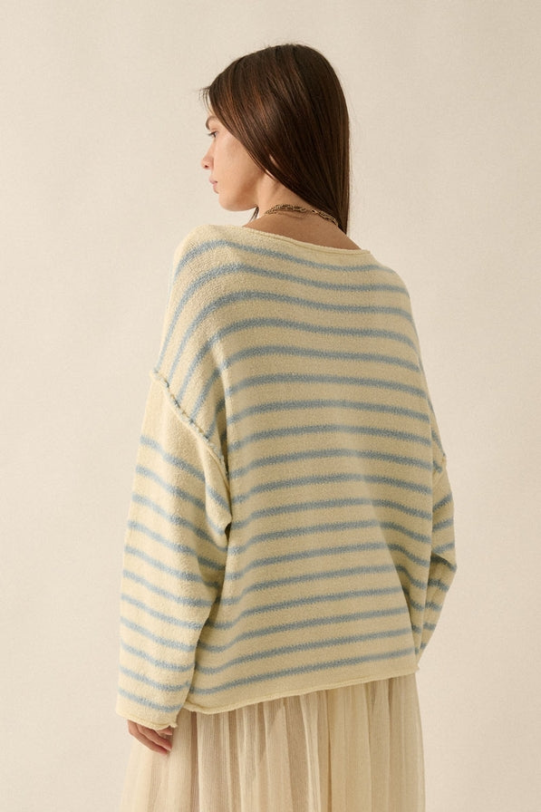 Promesa Striped Knit Oversized Sweater