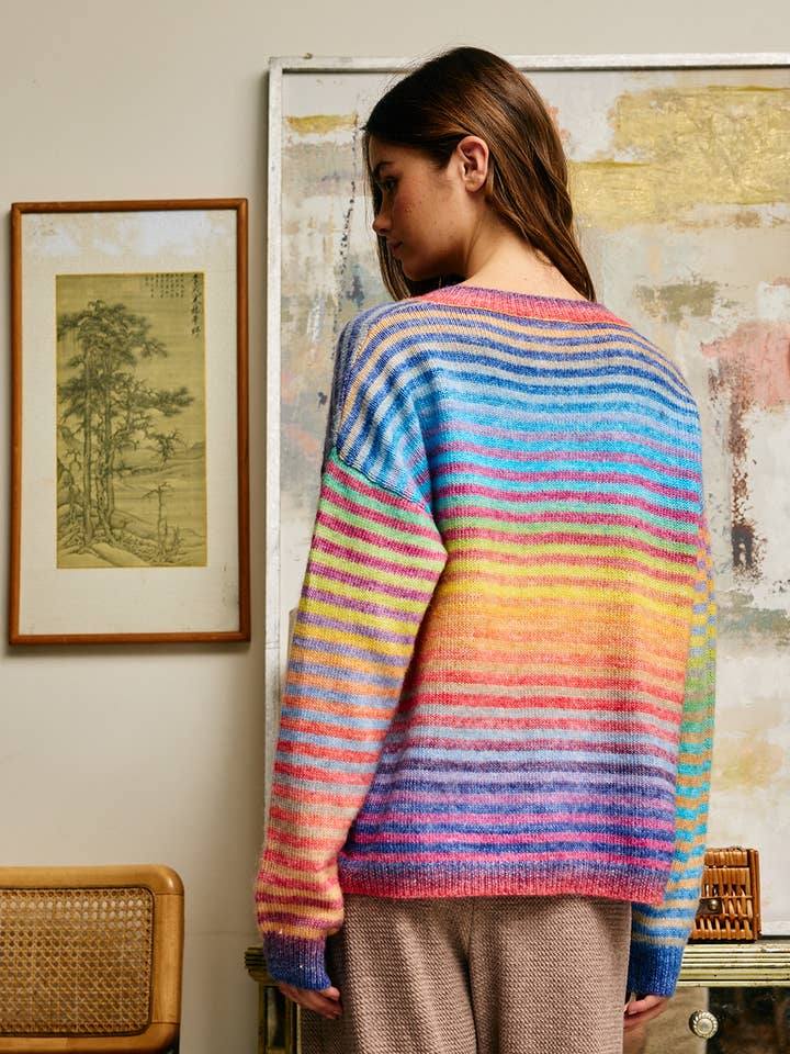 Bucketlist Space Dye Button Down Cardigan