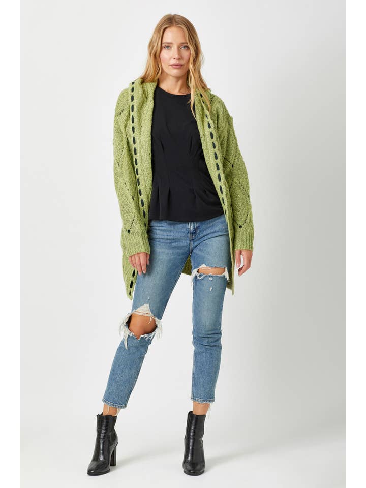 Mystree Open Front Cardigan