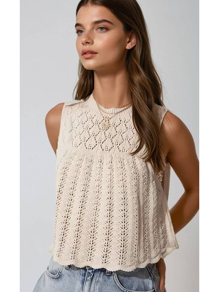 Wisteria Lane Fine Knit Crop Top
