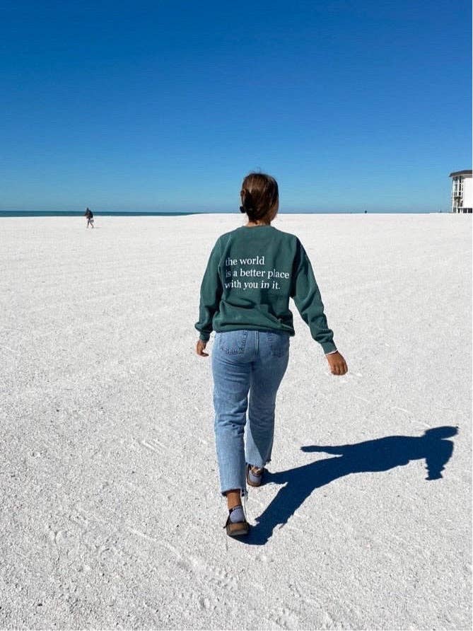 Sunkissed Coconut The World Is A Better Place Sweatshirt