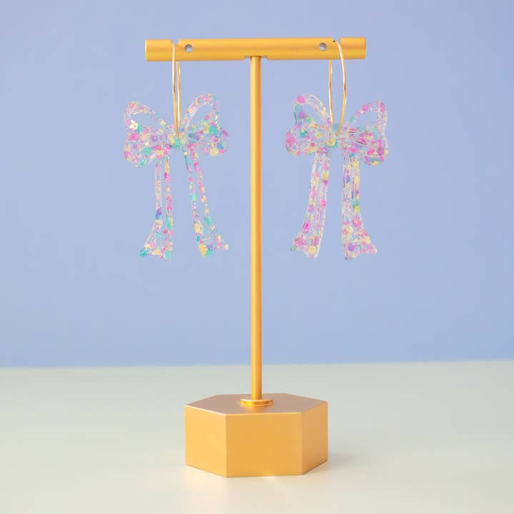 Momenti Di Vita Acryllic Bow Earrings