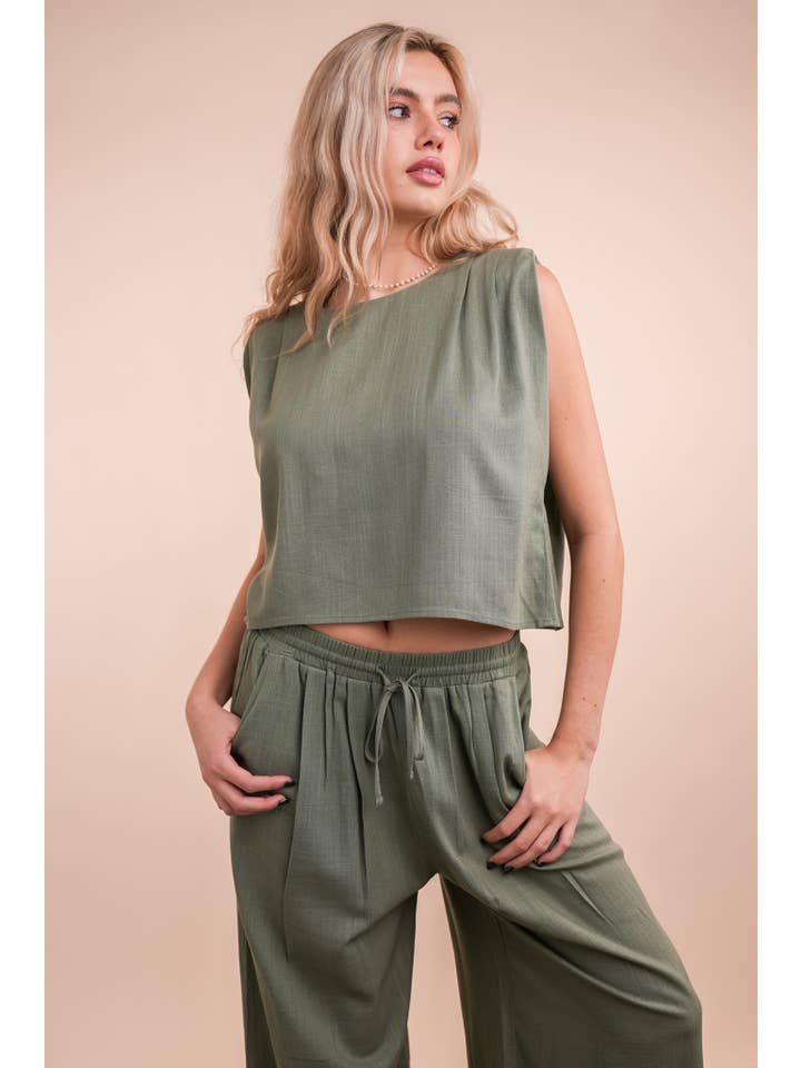 Very J Woven Pants Set