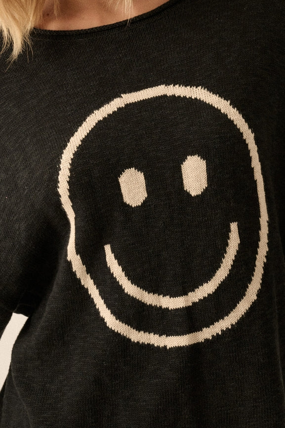 Promesa Smiley Heather Knit Sweater