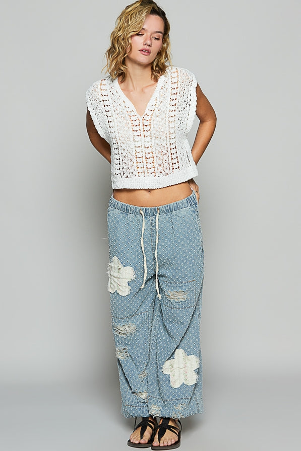 POL Sleeveless Crochet Top