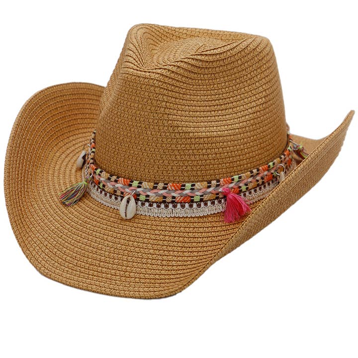 Pink Deco Coastal Cowboy Hat