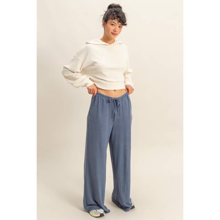 HYFVE Brushed Fabric Wide Leg Pants