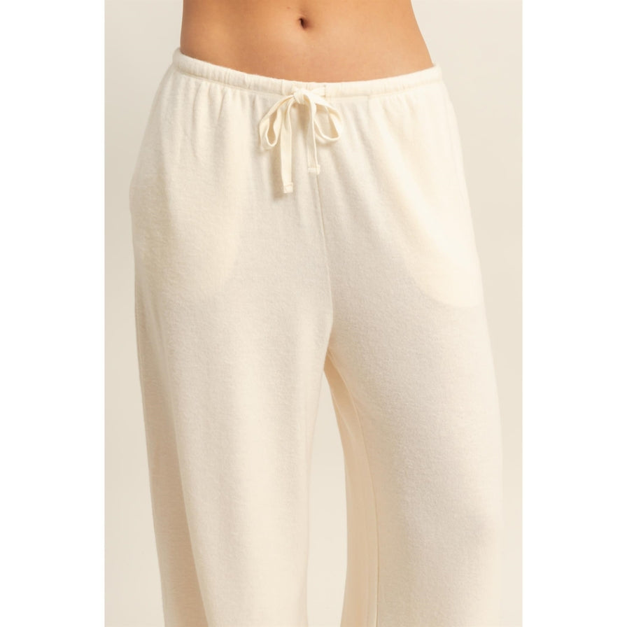 HYFVE Brushed Fabric Wide Leg Pants
