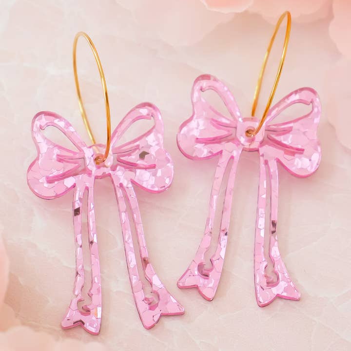 Momenti Di Vita Acryllic Bow Earrings