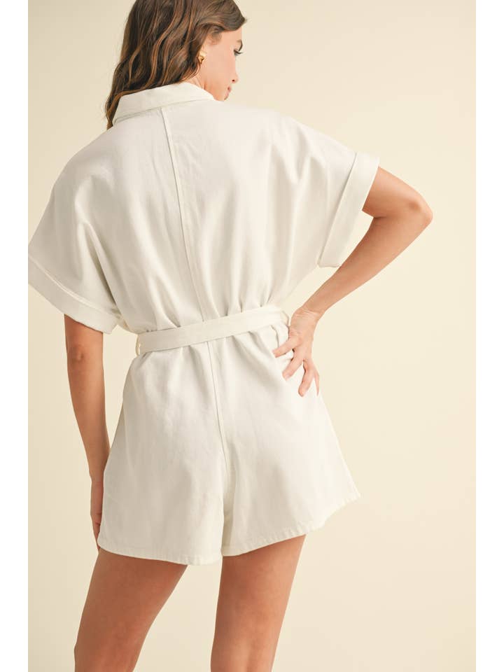 Miou Muse Tie Waist Romper