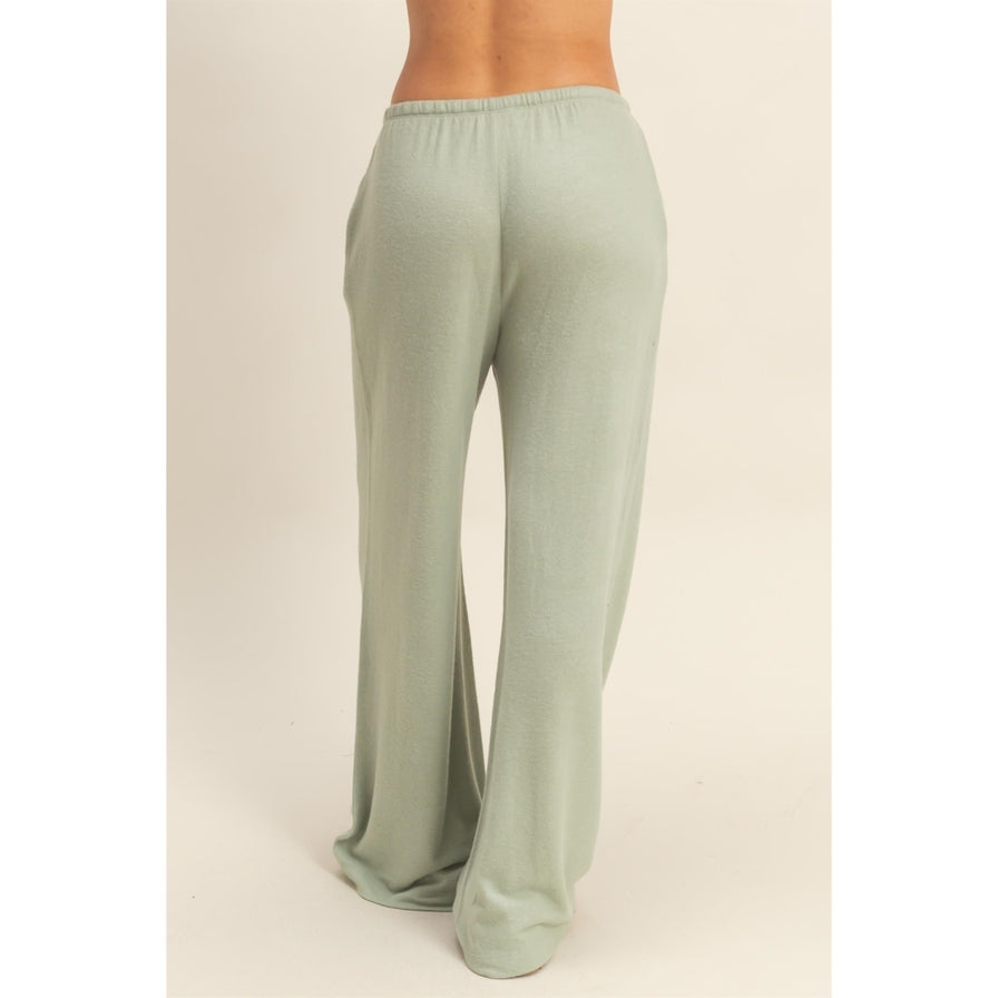 HYFVE Brushed Fabric Wide Leg Pants