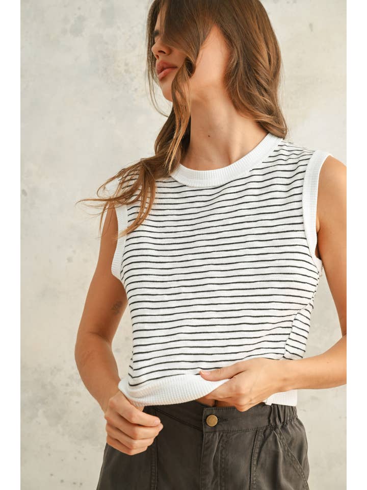 Miou Muse Striped Top