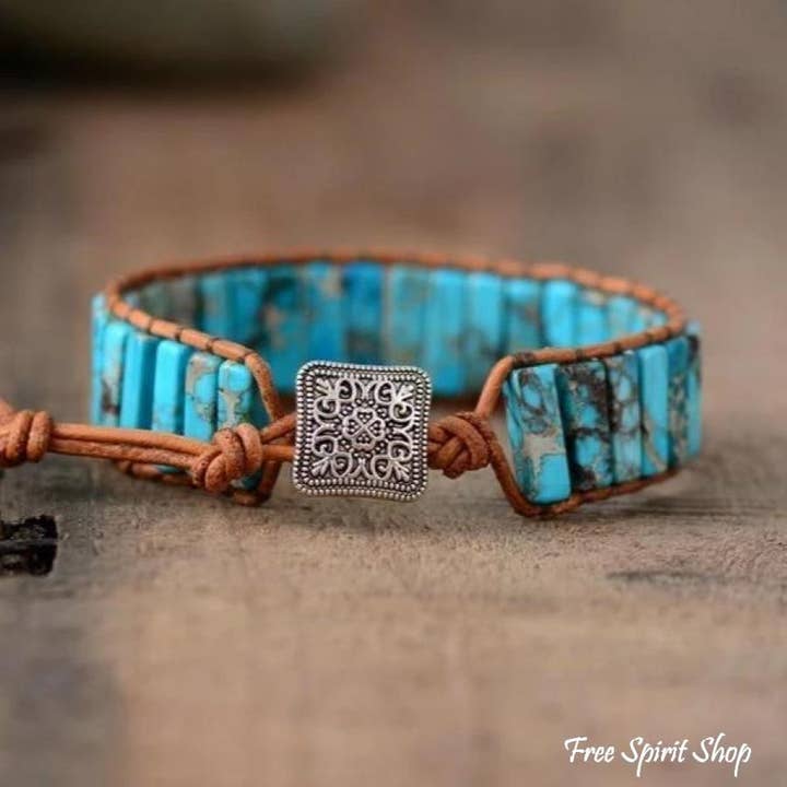 Free Spirit Turquoise Jasper Stone Bracelet