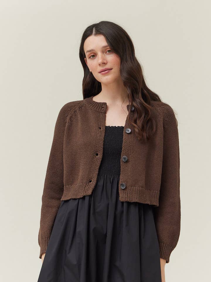 Grade & Gather Knit Crop Cardigan
