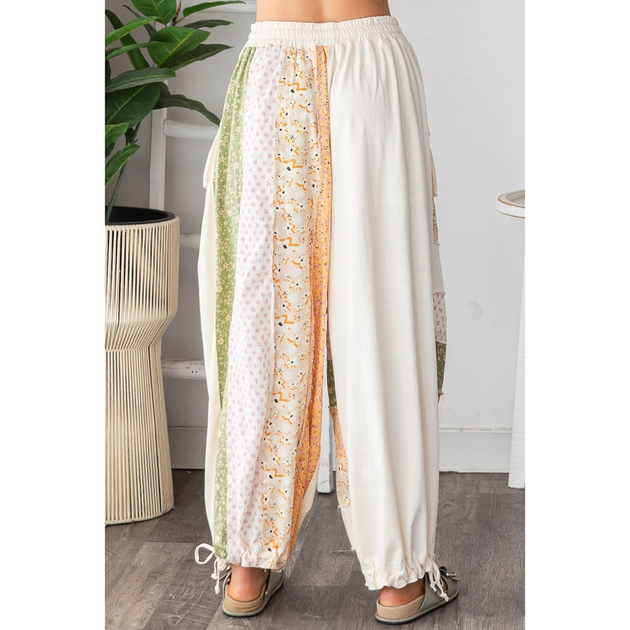 Oli & Hali Mixed Print Wide Leg Pants
