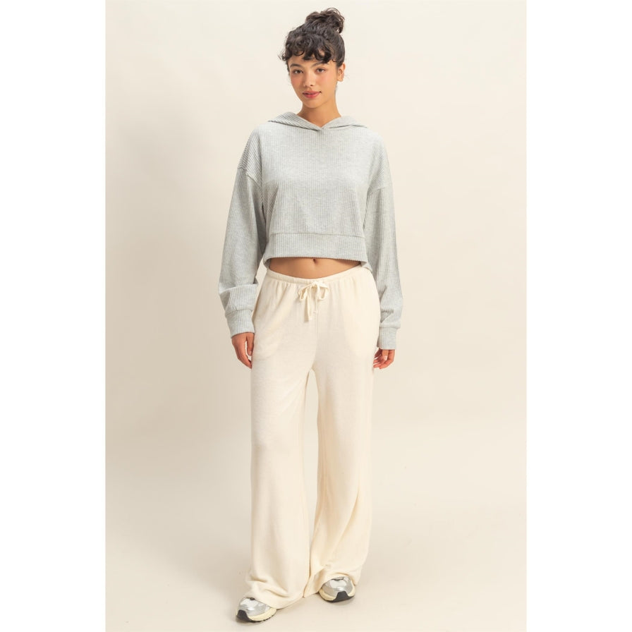 HYFVE Brushed Fabric Wide Leg Pants