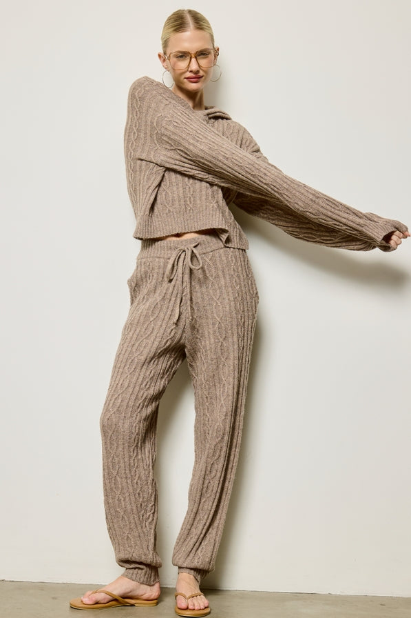 Mimosa Cable Knit Lounge Set