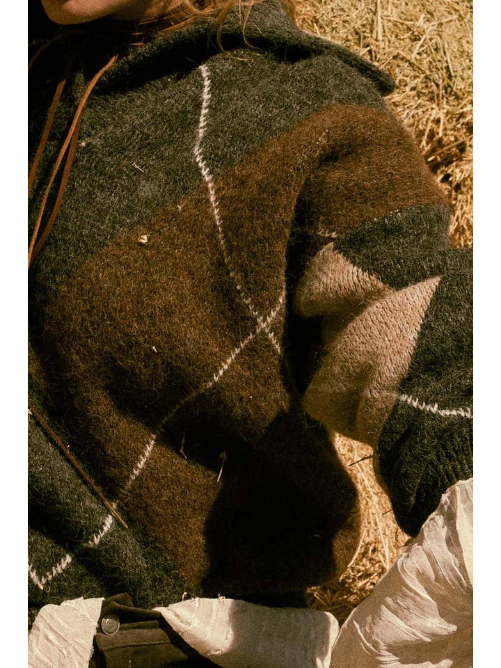 Promesa Argyle Collard Sweater