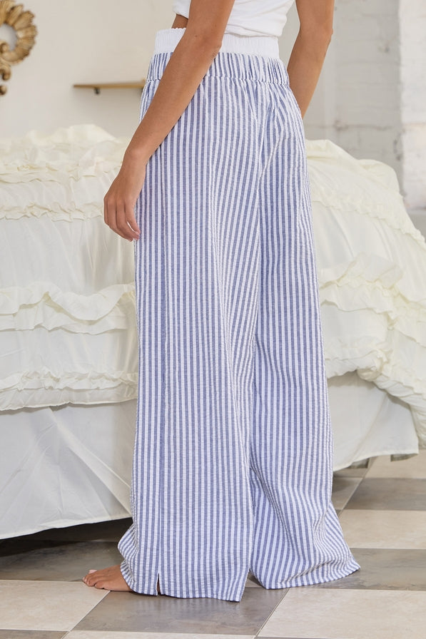 Bucketlist Striped Seersucker Boxer Pants