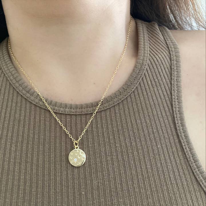 Coin Medallion Gold Filled Necklace