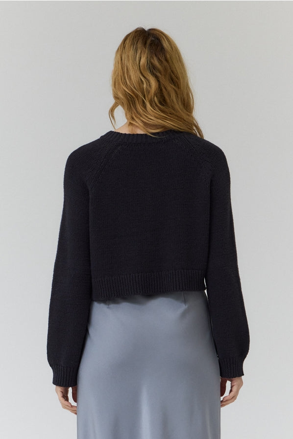 Grade & Gather Knit Crop Cardigan