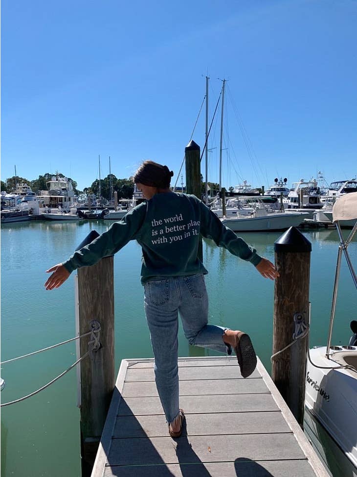 Sunkissed Coconut The World Is A Better Place Sweatshirt