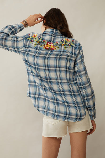 Myra Bohera Trail Blossoms Embroidered Shirt